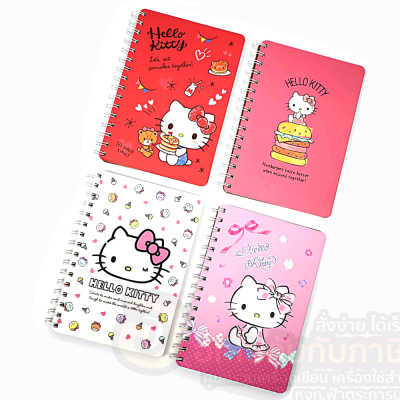 สมุด MT Hello Kitty ลายลิขสิทธิ์ คิตตี้ สมุดริมลวด ขนาด A5 20.7 x 14.2 cm. สมุดโน๊ต 80แกรม บรรจุ 80แผ่น/เล่ม คละลาย จำนวน 1เล่ม พร้อมส่ง