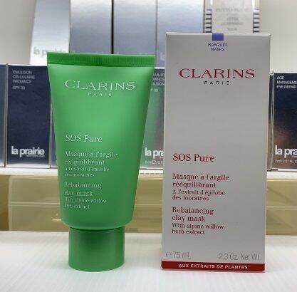 clarins-sos-pure-rebalancing-clay-mask-with-alpine-willow-herb-extract-75-ml-มาส์กหน้าเพื่อดูแลผิวที่มีปัญหาเป็นสิวง่าย-และรูขุมขนกว้าง