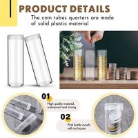 30Pieces Coin Storage Tube Penny Coin Tube with Screw on Lid for Coin Collection Supplies Bank