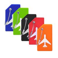 【DT】 hot  Silicone Luggage Tag Suitcase Identifier Label Baggage Airplane Boarding Bag Tag Portable Name Address Holder Travel Accessories