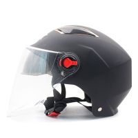 [COD] Electric vehicle helmet female summer cool and light male sunscreen double mirror half universal