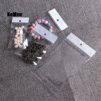 ☑❐ White card head transparent self-adhesive bag multi-size jewelry packaging opp plastic customization