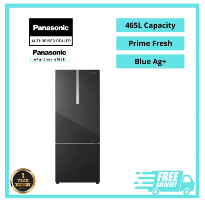 PANASONIC NRBX471WGK 2DOOR BOTTOM FREEZER REFRIGERATOR GLASS DOOR