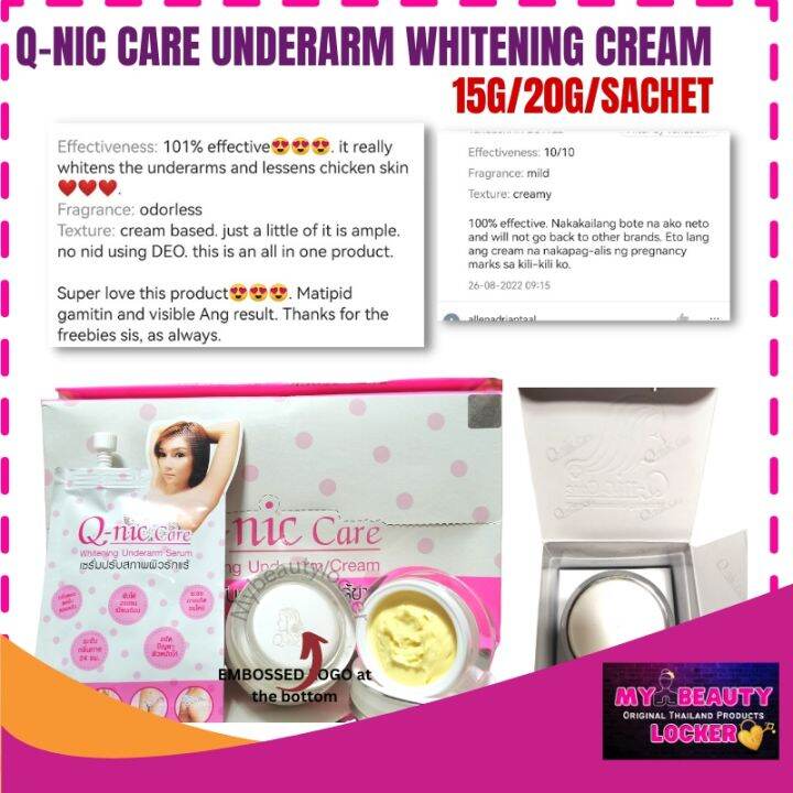 【COD】 Qnic Care Underarm Whitening Cream 15grams Original from Thailand ...