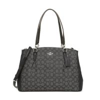 กระเป๋าถือ COACH แท้ ใบใหญ่ ผ้าลาย Signature ช่องเยอะ มีสายยาว COACH 36720 LARGE SIGNATURE CHRISTIE CARRYALL HANDBAG