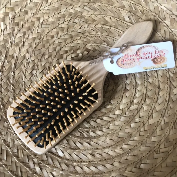 Wooden Paddle Hair Brush (Big) Lazada PH