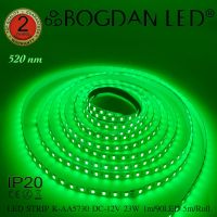 LED STRIP, K-AA5730-90-DC-12V IP20 GREEN ยี่ห้อ BOGDAN LED แอลอีดีไฟเส้น 450LED/5เมตร 115W/5เมตร ไฟริบบอนแอลอีดี สำหรับตกแต่ง Grade-A