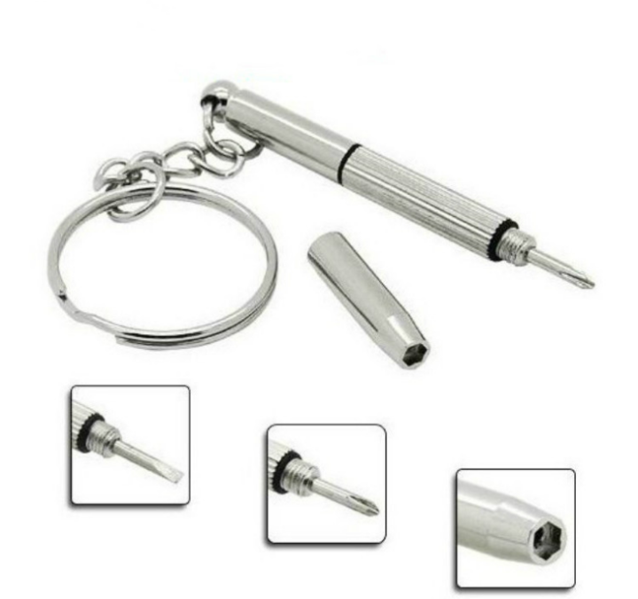 3 in 1 Screw Driver Set Keychain Sunglasses Repair Kit Spectacle Repair