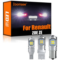 Zoomsee 2ชิ้น LED ย้อนกลับสีขาวสำหรับเรโนลต์ ZOE ZE 2013-2018 C An BUS ภายนอกสำรองข้อผิดพลาดฟรีด้านหลังหางหลอดไฟแสงยานพาหนะโคมไฟ