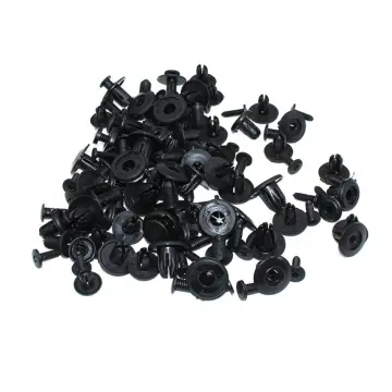 50pcs Fairing Panel Bolt Clip 8mm Plastic Screw Rivets Clips Black