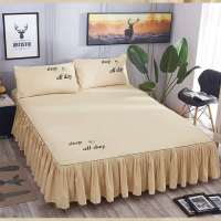 3PCSSet Home Brand Bed Textile Bedding Flat Sheet Flower Bed Sheet+ Pillow Covers Pillow Soft Warm Bedsheets