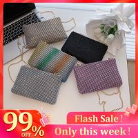 【CC】 Wedding Clutch Fashion Rhinestones Shoulder Ladies Chain Crossbody Color Small Handbags