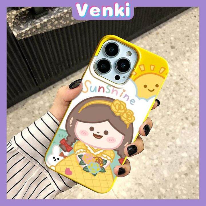 venki-เคสไอโฟน11-เคส-iphone-soft-tpu-เคสลูกอมสีเหลืองมันวาวน่ารัก-sunshine-girl-ป้องกันกล้องกันกระแทกสำหรับ-iphone-14-13-12-11-pro-max-7-8-plus-x-xr