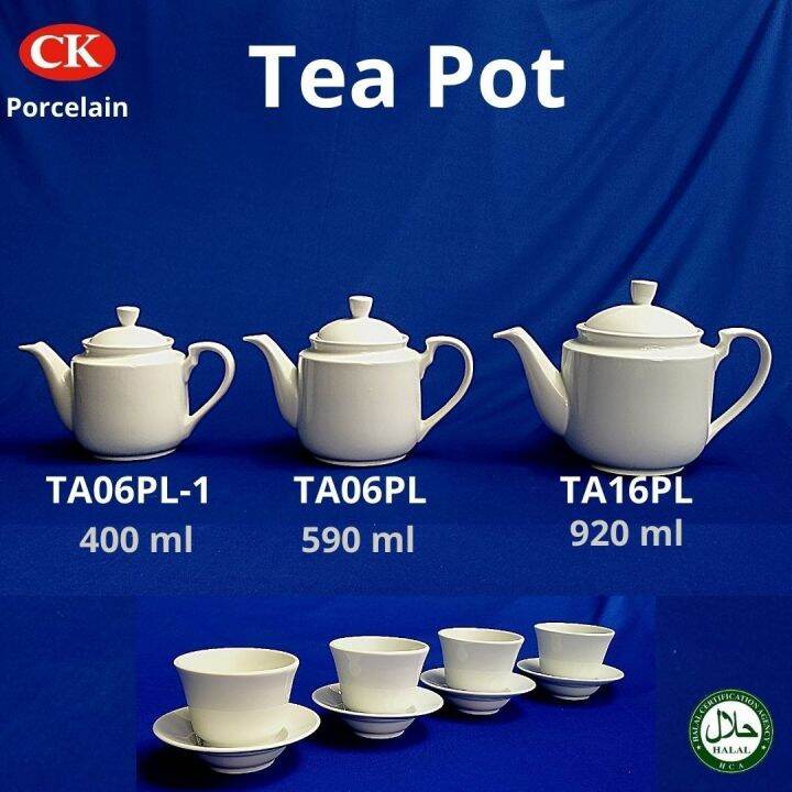 CK Porcelain, Tea Pot / Chinese Tea Pot / Tea Cup / Cup with Saucer