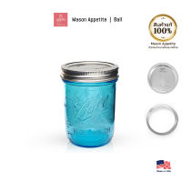 69023 Ball Mason Jar Collection Elite Blue Color Wide Mouth 16 oz ขวดโหลแก้วบอลล์ ปากกว้าง สีฟ้า 16 ออนซ์