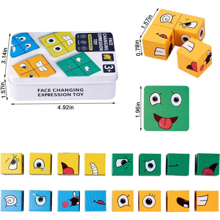 facial-expression-change-cube-building-blocks-หุ่นไม้ตัวต่อของเล่นเสริมพัฒนาการเด็ก-เกมปริศนาเสริมพัฒนาการสำหรับเด็กอายุ3ปีและเปลี่ยนใบหน้าได้