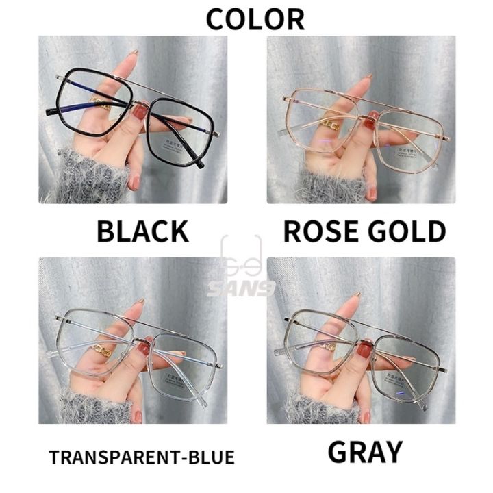 hunshipengshengshangmao-เปลี่ยนเลนส์ได้-cod-san9-แว่นตากันแดด-เลนส์โพลีกอนคู่-สไตล์ย้อนยุค-ป้องกันแสงสีฟ้า-สําหรับผู้ชาย-และผู้หญิง
