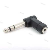 L Type 3.5mm Female Jack to 6.35mm 6.5 Male Jack Right Angled Cable Converter Connector Plug Headphone Sound Adapter WDAG