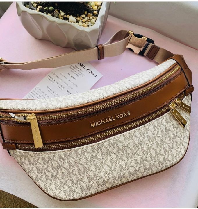 Guaranteed Authentic Michael Kors Signature Kenly Medium Waist Pack ...