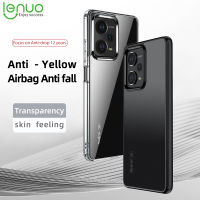 Lenuo เคส Xiaomi Redmi Note 12 5G Note 12 Pro Note 12 Turbo Note 12 Pro + เคส F5 Poco-กันชนซิลิโคนที่ยืดหยุ่นป้องกัน4มุม + ฝาหลังกึ่งโปร่งใสกระจกฝ้าพีซี