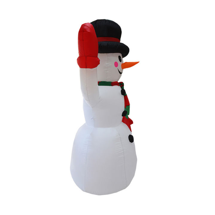 สงสัย-2-4เมตรพองโมเดลมนุษย์หิมะคริสต์มาสของเล่นเป่าลมสวนคริสต์มาสมนุษย์หิมะกับการตกแต่งไฟ-led-110-240v