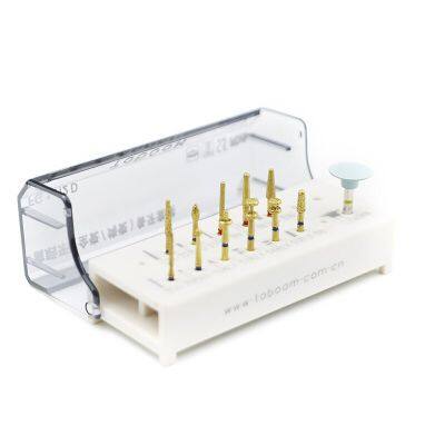 12PCS/KIT Dental Lab Burs Dental Teeth Polishing Drills Preparation Kit Anterior Posterior Ceramics Zirconia Crown