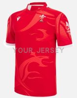 คุณภาพสูงในสต็อก 2022/23 rugby ball suits wales home T shirts with short sleeves training suit jerseys