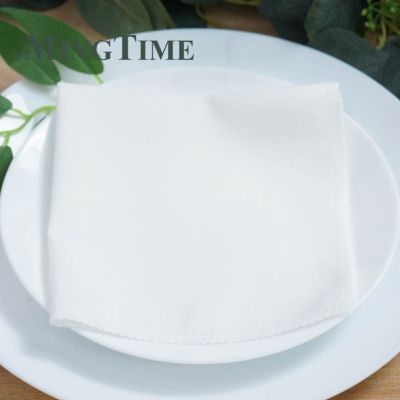 ▬❆ 10pcs Linen Napkins Polyester Diner 12inch X 12inch Handkerchief Hanky Wedding Party Supply Birthday Banquet 30cm X 30cm