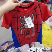 แบบ➡สไปเดอร์แมน➡ขนาด➡7➡เสื้อยืดเด็ก แถม หน้ากาก ลาย super hero