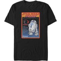 R2-D2หุ่นจำลองดรอยด์สงครามผ้าฝ้ายแขนสั้นเสื้อยืดสตาร์วอร์ส