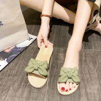 Womens Summer Outdoor Slippers Fall Fashion Bowknot2021The New Internet Hot Korean Style Wild Antislip Sandals and Slippers