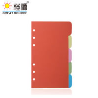 A6 Planner Divider Colorful Index Card 6 Holes Paper CardBoard Divers For Loose Leaf Notebook Folder Dividers (8 Sets)