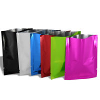 100Pcs 12x18CM Aluminum Foil Open Top Packaging Bags Vacuum Heat Seal Mylar Flat Storage Bags for Dry Fruits Tea