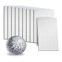 Self-Adhesive Mirror Mosaic Tiles,Silver Mini Square Disco Tiles, Glass Mosaic Stickers for Vases, Cups