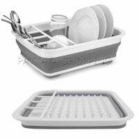 Pattaya ถาดคว่ำจาน ชาม แบบพับเก็บได้ ใช้งานสะดวก ที่คว่ำจานอเนกประสงค์  Folding dish rack