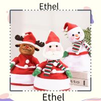 Ethel1 หมวกซานต้า ปีสโนว์แมน ร้องเพลง เต้นรํา คริสต์มาส พร้อมตุ๊กตาดนตรี สําหรับเด็ก และผู้ใหญ่