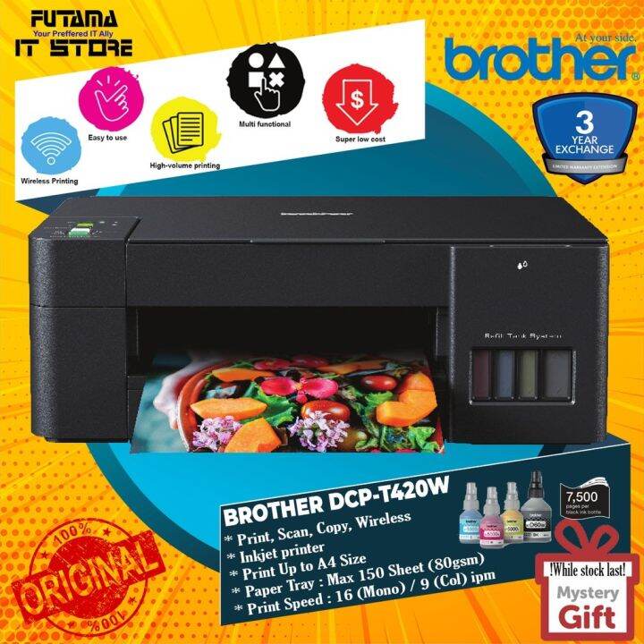 Brother DCP-T420W All-In-One Refill Ink Tank Print/Scan/Copy/Wireless