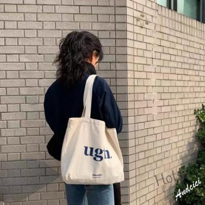 【hot sale】☒™❁ C16 Korean Big Canvas Tote Bags Fashion Simple Letter Shoulder Bag Handbag