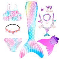 Fantasy Children Mermaid Tails For Swimming For Girls Halloween Cosplay Costumes The Little Mermaid Swimsuit Bathing Suit Pool