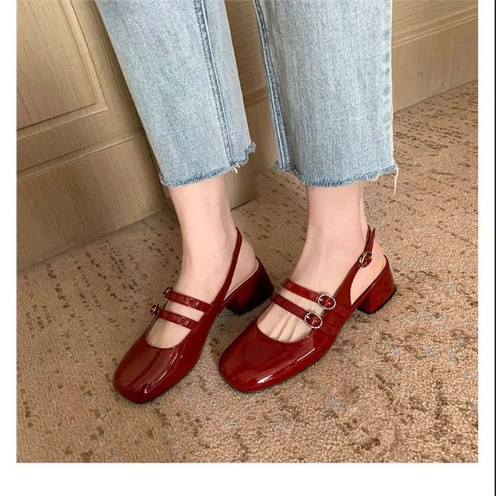 one-mall-plus-รองเท้าแตะพลัสเฟรนช์สำหรับผู้หญิง-ใหม่2023นิ้วเท้าสี่เหลี่ยมรองเท้าส้นสูงรองเท้าแตะ-mary-jane-กระดุมสองแถวใหม่
