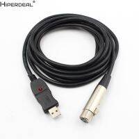 【Big-Sales】 The Auto Zone HIPERDEAL USB ไมโครโฟน Mic Link Cable Adapter ชาย XLR หญิงสำหรับ PC สำหรับ Notebook MAC