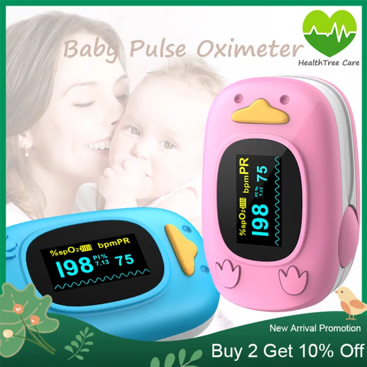 HealthTree Care Baby Pulse Oximeter Kids Fingertip SpO2 Blood Oxygen Saturation Monitor with