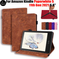 เคส3D มันดาลาใหม่สำหรับ M2L3EK อเมซอน Kindle Paperwhite 5 11th เจน2021 KPW5 E-Book 6.8 "Signature Edition M2L4EK เคสแบบพับปิดได้ขาตั้งกระเป๋าเงินหนัง PU พร้อมฟังก์ชั่นตื่นนอน