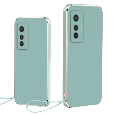 เคส Vivo X70 case เคสหรูหรา 6D ชุบเคสโทรศัพท์บางเฉียบขอบฝาหลังกันชนพรีเมี่ยมกันกระแทกป้องกัน