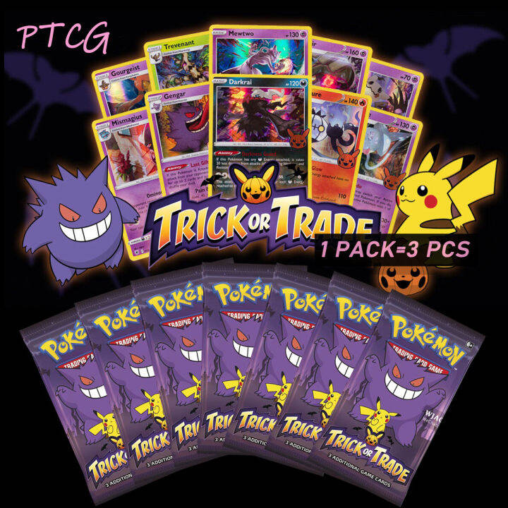 Original Pokemon Cards Trick or Trade Halloween Booster Bundle Gengar pokemon TCG Child Party