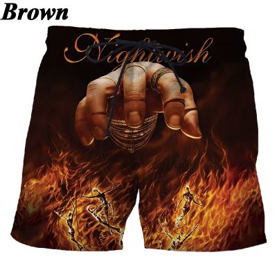 Summer Rock Band Nightwish Tropical Casual 3D Shorts Swimming Surf Shorts Mens Sports Pants Custom Design Wholesale