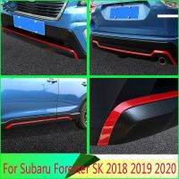 Mgs7ขายดี!!สำหรับ Subaru Forester 2018 2019 2020สีแดงเส้นประตูด้านข้างประดับตัวถังด้านหน้า + เสาตกแต่งภายนอกรถ Bemper Belakang