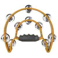 Tambourine Percussion Musical Instruments Hand Bell for Party Compact Half Moon Drum Tambourine