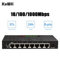 Kuwfi 5/8พอร์ต1000Mbps อีเธอร์เน็ตกิกะบิตสวิตช์ที่มีประสิทธิภาพสูงฮับ RJ45แยกอินเทอร์เน็ตเราเตอร์อินเตอร์เน็ตสวิตช์ J72เกณฑ์วัดแบบ Eternet Smart