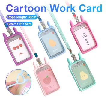 Cat,pc My Melody Pompompurin Pochacco Telescopic ID Badge Holder Keychain Acrylic Badge Reel Name Tag Clip, Cute Retractable ID Card Holder for